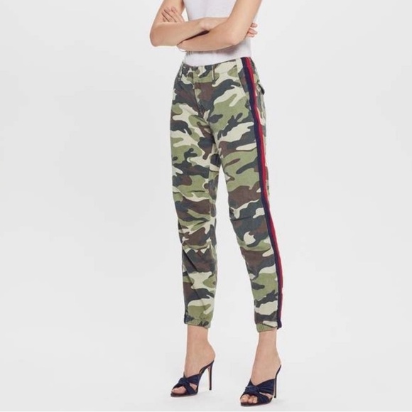 MOTHER The No Zip Misfit Side Strip Camouflage Pants 🔥 - Picture 1 of 8
